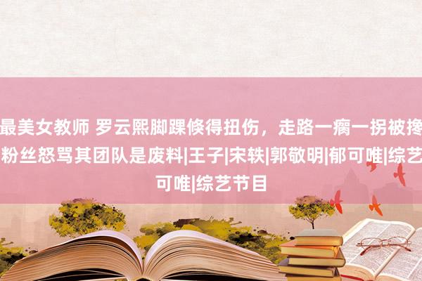 最美女教师 罗云熙脚踝倏得扭伤，走路一瘸一拐被搀扶，粉丝怒骂其团队是废料|王子|宋轶|郭敬明|郁可唯|综艺节目