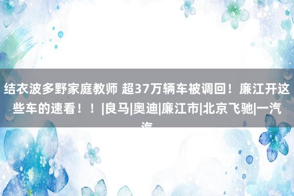 结衣波多野家庭教师 超37万辆车被调回！廉江开这些车的速看！！|良马|奥迪|廉江市|北京飞驰|一汽